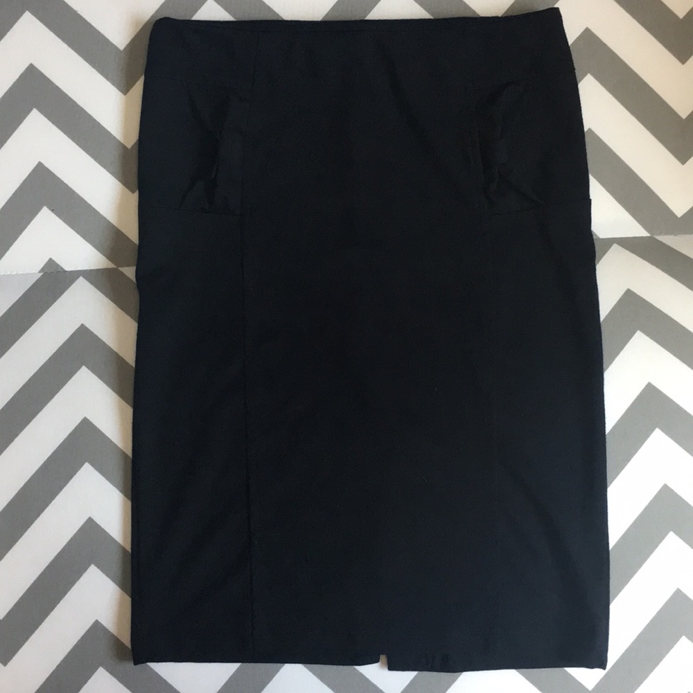 Small Black Pencil Skirt with Bows